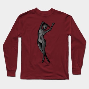 Gray Woman Long Sleeve T-Shirt